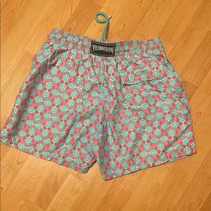 Vilebrequin Men’s Floral Shorts - Pink and Green